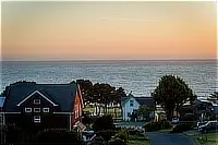 Pacific Ocean view from the cottage at sunset